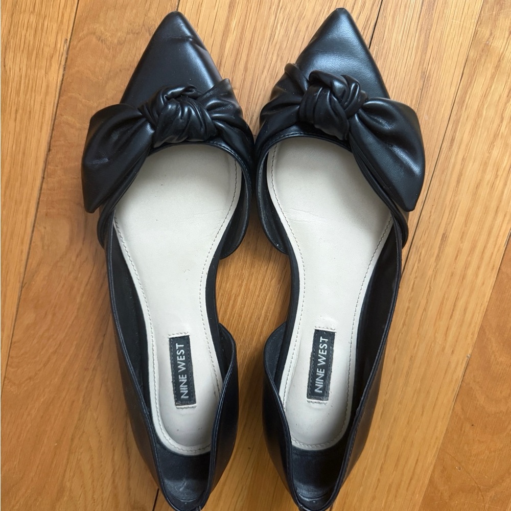 Nine West Black Bow Flats